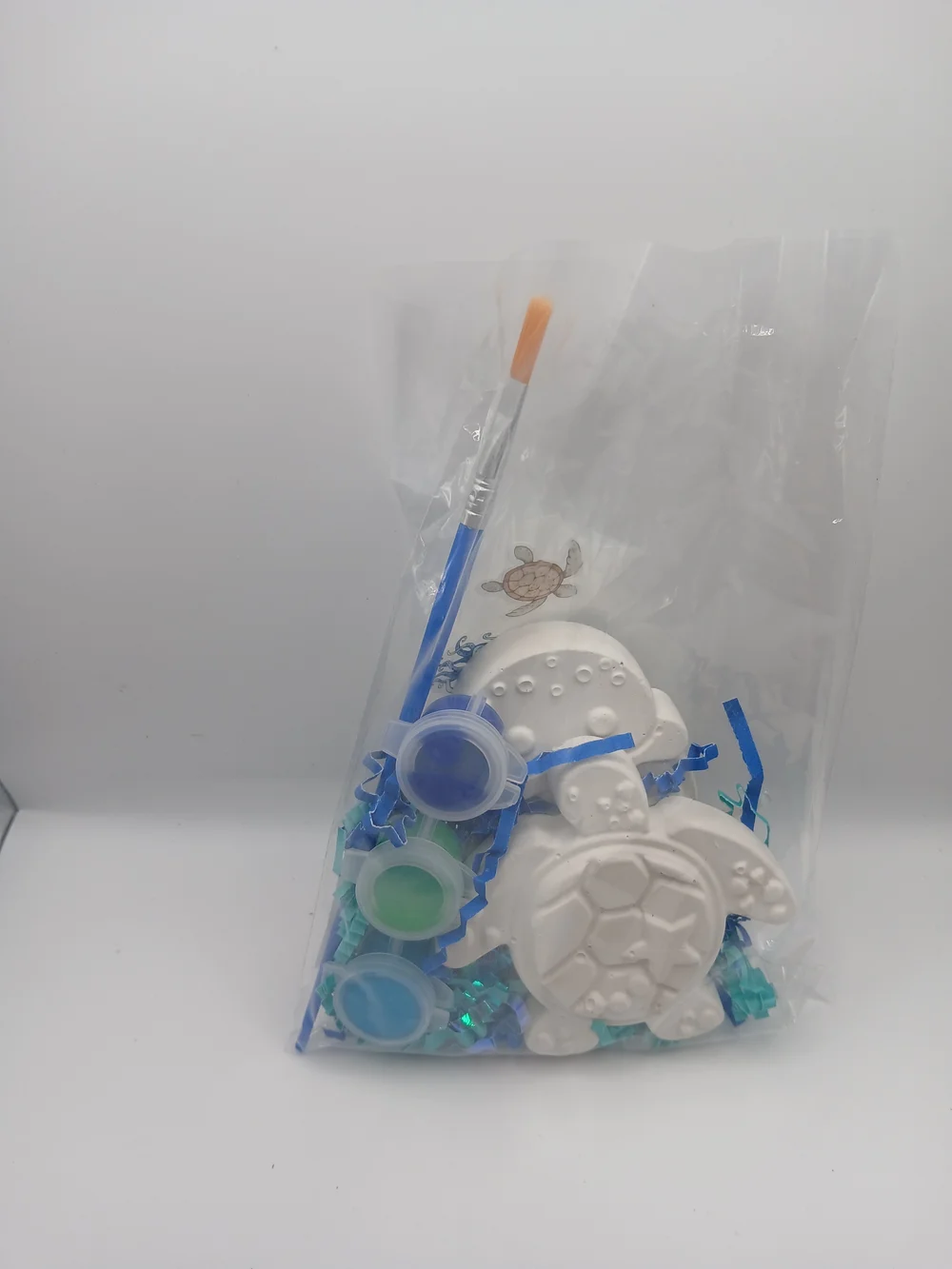 Kids Sea Creatures Paint Kit - White Ceramic Octopus & Turtle Set